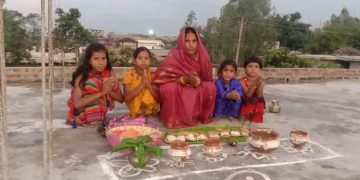 चन्द्रमाको पूजा गरी चौरचन पर्व मनाइयो