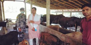 कृषि मन्त्रि साहद्धारा फार्मको स्थलगत अनुगमन