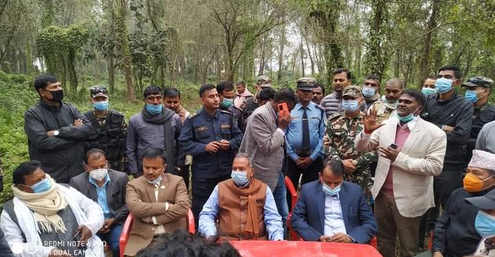 मुख्यमन्त्री राउतद्वारा सरुवा रोग अस्पताल र ट्रमा सेन्टर निर्माणका लागी जग्गाको निरीक्षण