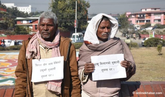 उखु किसानहरुले मंसिर २७ गतेदेखि आन्दोलन गर्न दिए चेतावनि