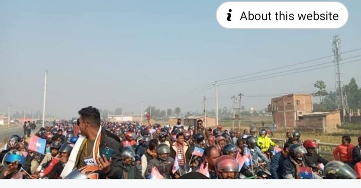 जनकपुरमा ओलीको समर्थनमा मोटरसाइकल र्याली