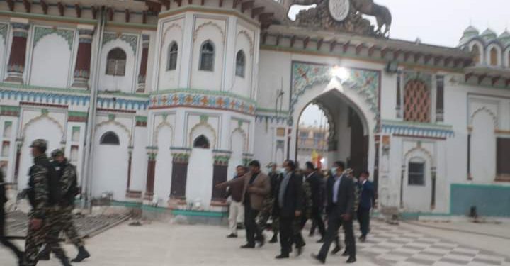 मुख्यमन्त्री राउतद्वारा जानकी मन्दिर सौन्दर्यीकरणको स्थलगत निरीक्षण दुई साता भित्र पहिलो चरणको कार्य सम्पन्न गर्न निर्देशन