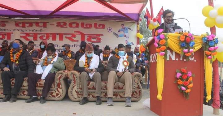 प्रदेश नं. २ कै ठुलो धनराशि भएको फुटवल प्रतियोगिता महोत्तरीको भंगहामा शुरु, उदघाटन खेलमा त्रिभुवन आर्मी क्लब विजयी