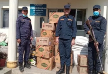 पश्चिम नवलपरासीमा चार लाख बढी मूल्य बराबरको अवैध मालसामान बरामद