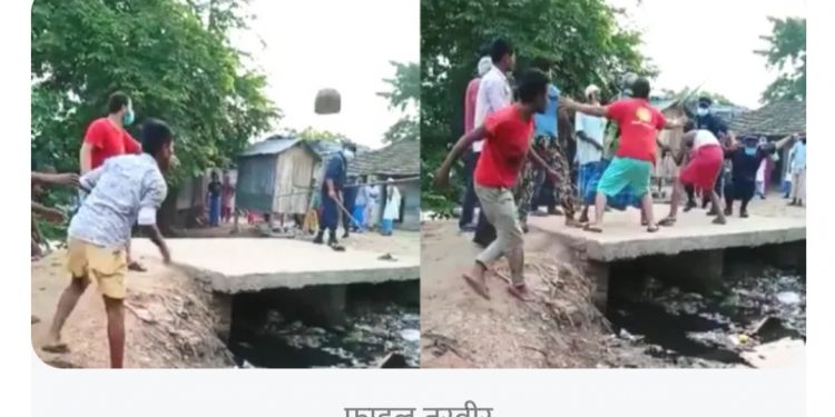 सशस्त्र प्रहरी र भातरीय व्यापारी बिच भीडन्तहुदा एक प्रहरी घाइते