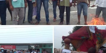 जनता समाजवादी पार्टी द्वारा प्रदेश २काे विभिन्न स्थानमा पुतला दहन