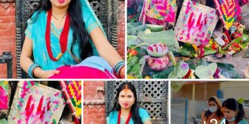 पतिको दीर्घायु तथा कुशल दाम्पतीय जीवनको कामना गर्दै मिथिलाञ्चलका महिलाहरुले बट सावित्री पर्व  मनाउदै