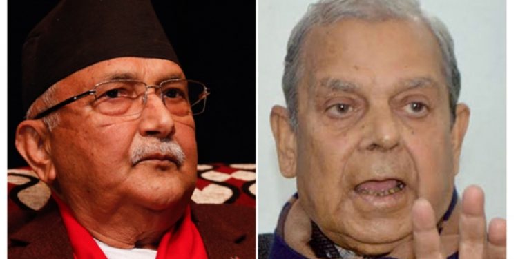 एमाले अध्यक्ष ओली र महन्थ ठाकुरसहितका नेताहरुबीच भेटवार्ता