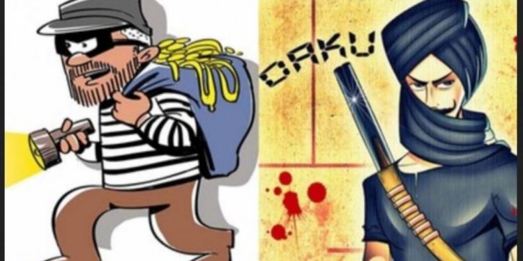 धनुषाको कुम्हरामा पेस्तोल देखाउँदै लाखौंको डकैती