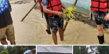 बलवा नगरपालिकामा बाढीपिडितहरुलाइ शस्त्र प्रहरीकाे सहयाेग