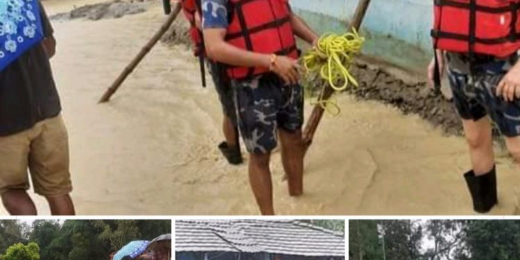 बलवा नगरपालिकामा बाढीपिडितहरुलाइ शस्त्र प्रहरीकाे सहयाेग