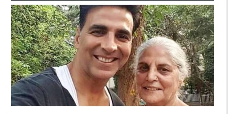 बलिउड अभिनेता अक्षय कुमारकी आमा अरूणा भाटियाको