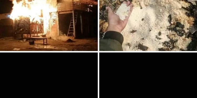 साेनमा गाउँपालिकामा आगलागी हुदा करिब २५ लाख रुपैयाँ बराबरको धान माल जलेर नष्ट