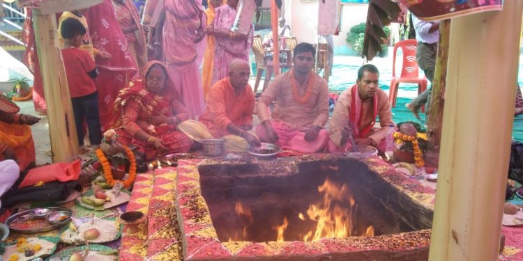 भण्डारी द्वारा क्षेत्र नं २ को सरपल्लोमा हनुमान मन्दिरको उदघाटन ।