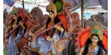 देशभर सरस्वती पूजा मनाइँदै, केहि स्थानमा आज केही स्थानमा भाेलि