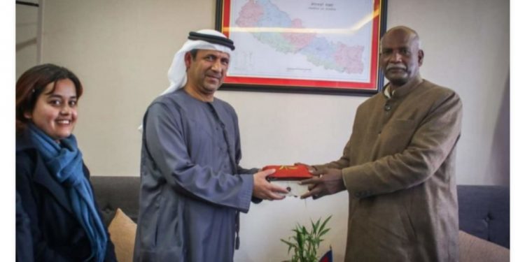 युएई राजदुत र कृषि मन्त्री यादवबीच भेटघाट, कृषि क्षेत्रमा सहयोग गर्ने प्रतिबद्धता