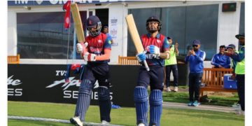 टि-२० विश्वकप छनोटमा कुशल भुर्तेलको शतकीय पारिले नेपाल १३६ रनले विजयी