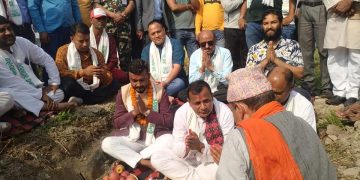 मुख्यमन्त्री राउत द्वारा मानव सेवा आश्रम भवनको शिलान्यास