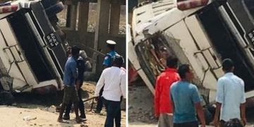 बस दुर्घटना हुदा ४ जनाको मृत्यु दर्जनभन्दा बढी घाइते