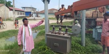 सांसद यादवकाे पहलमा साेनमा गाउँपालिकामा २००के बी काे टृान्सफर्मर जडान