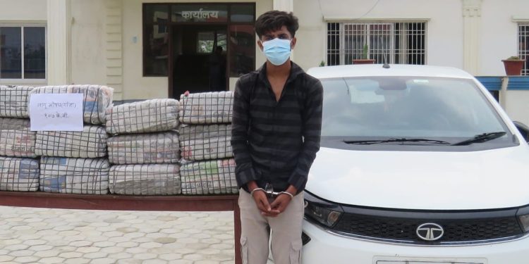 महोत्तरीबाट १०७ किलो गाँजासहित कार र चालक प्रहरी नियन्त्रणमा