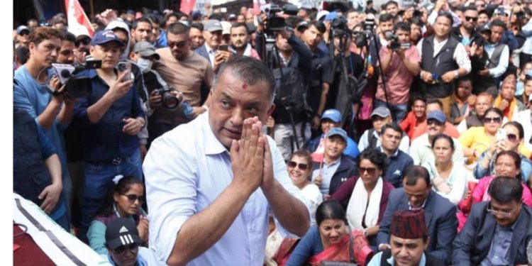 सरकारविरुद्ध काठमाडौंमा कांग्रेसको प्रदर्शन