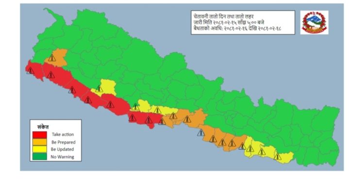 तराइमा अत्यधिक गर्मी, ३ दिनसम्म तातो हावाको लहर चल्ने