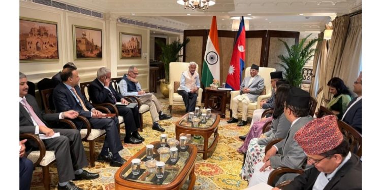 प्रधानमन्त्री प्रचण्ड र भारतका संघीयमन्त्री जयशंकरबीच भेटवार्ता