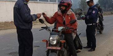 जलेश्वर ट्राफिकले पुस महिनामा उठायो ९ लाख राजश्व