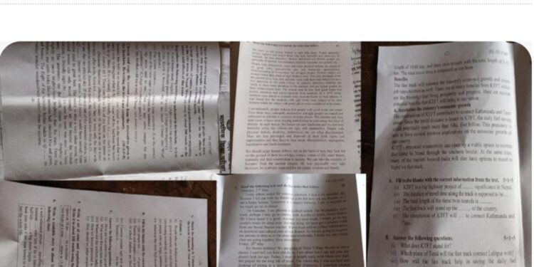 परीक्षा शुरु हुने वितिक्कै अंग्रेजी विषयको प्रश्न पत्र आउट