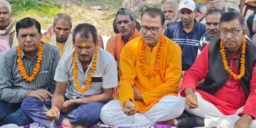 प्रदेश सांसद यादवद्वारा रामजानकी धर्मशालाको शिलान्यास