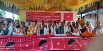 उपेन्द्र यादवद्वारा तौलिहवामा जिल्ला अधिवेशनको उदघाटन