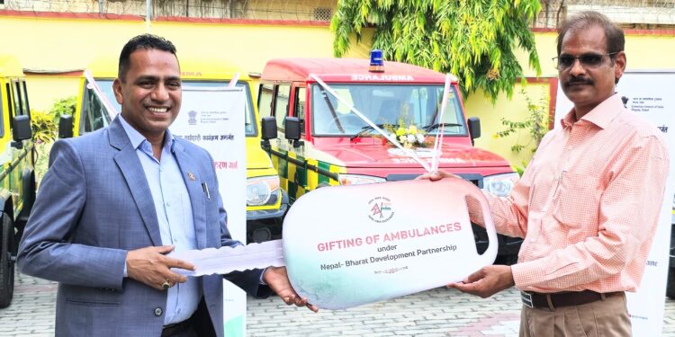 मटीहानी नगरपालीकालाई भारत सरकारको एम्बुलेन्स उपहार, द्विपक्षीय मित्रता सुदृढ बनाउने प्रयास