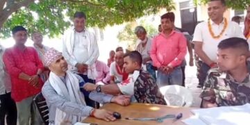 मटिहानी नगरपालिका र नेपाली सेनाको संयुक्त आयोजनामा एक दिने निःशुल्क स्वास्थ्य शिविर सम्पन्न